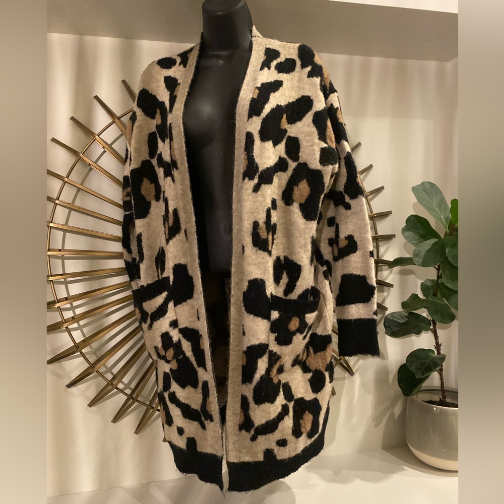 Altar’d State oversized leopard print cardigan